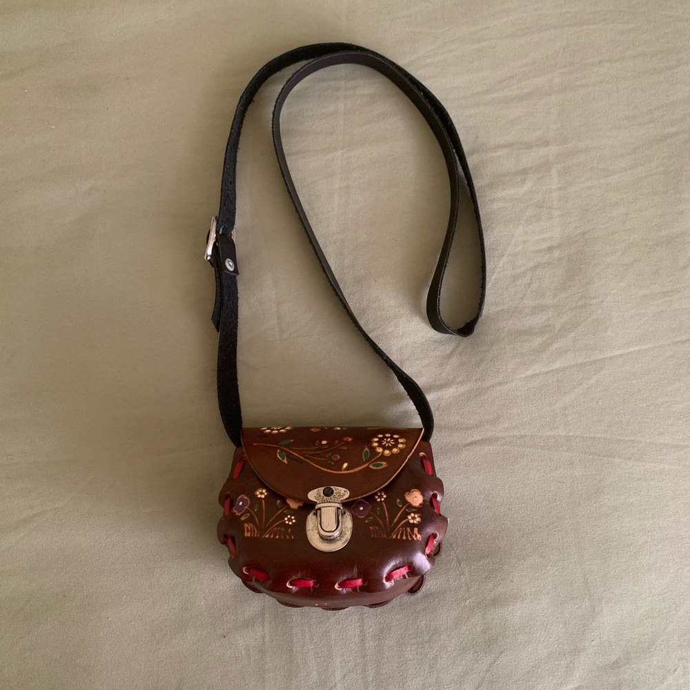 Brown leather bag
